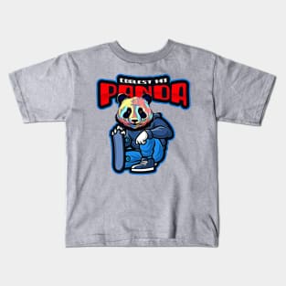 Coolest 143 Panda (with skateboard) Kids T-Shirt